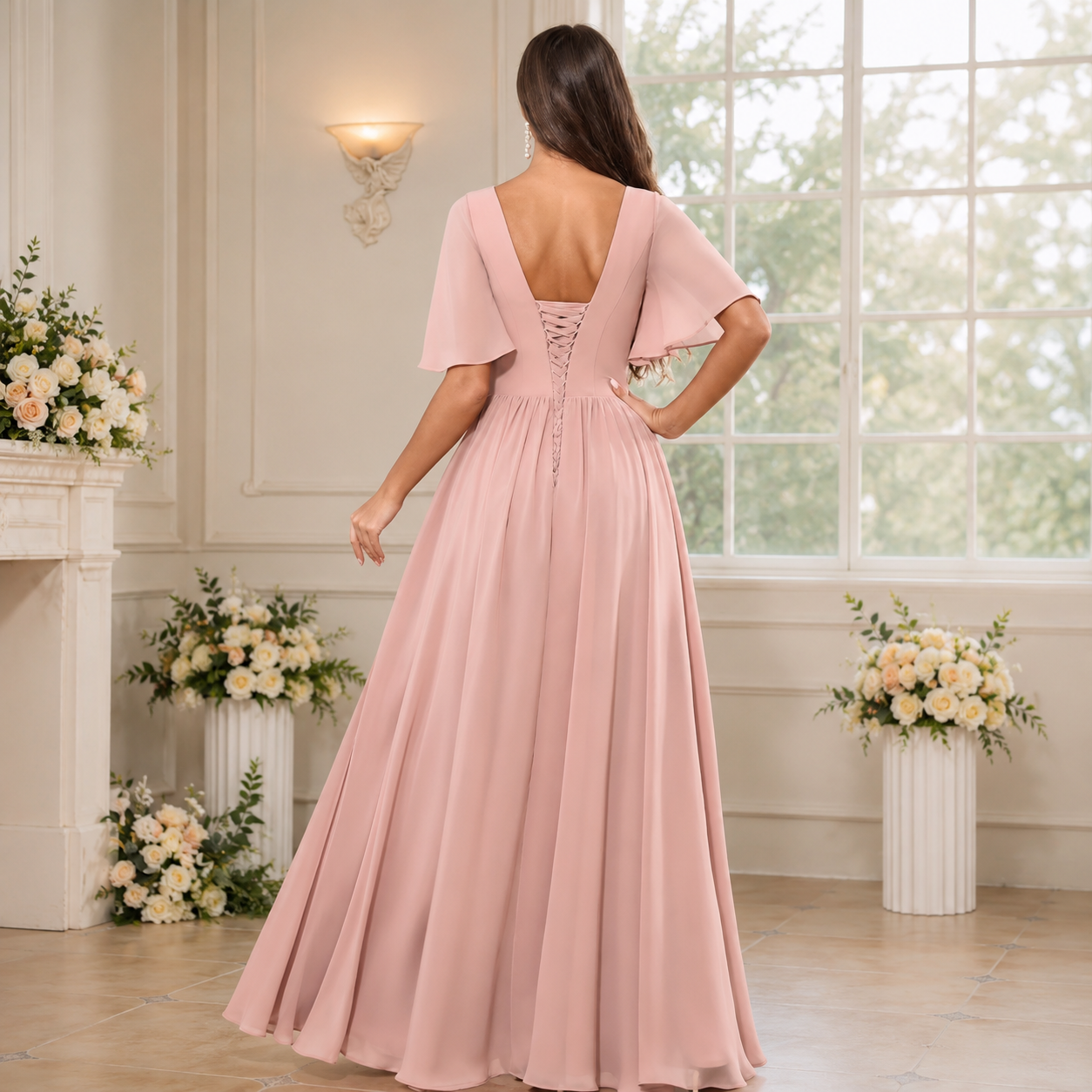 BUCHUCA Celeste Grace Chiffon Gown