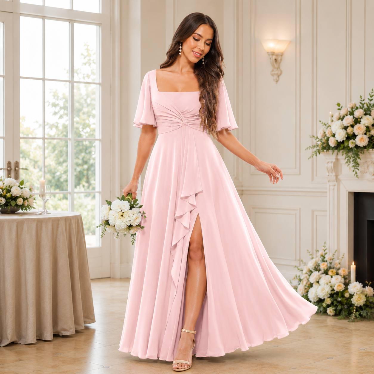 BUCHUCA Celeste Grace Chiffon Gown