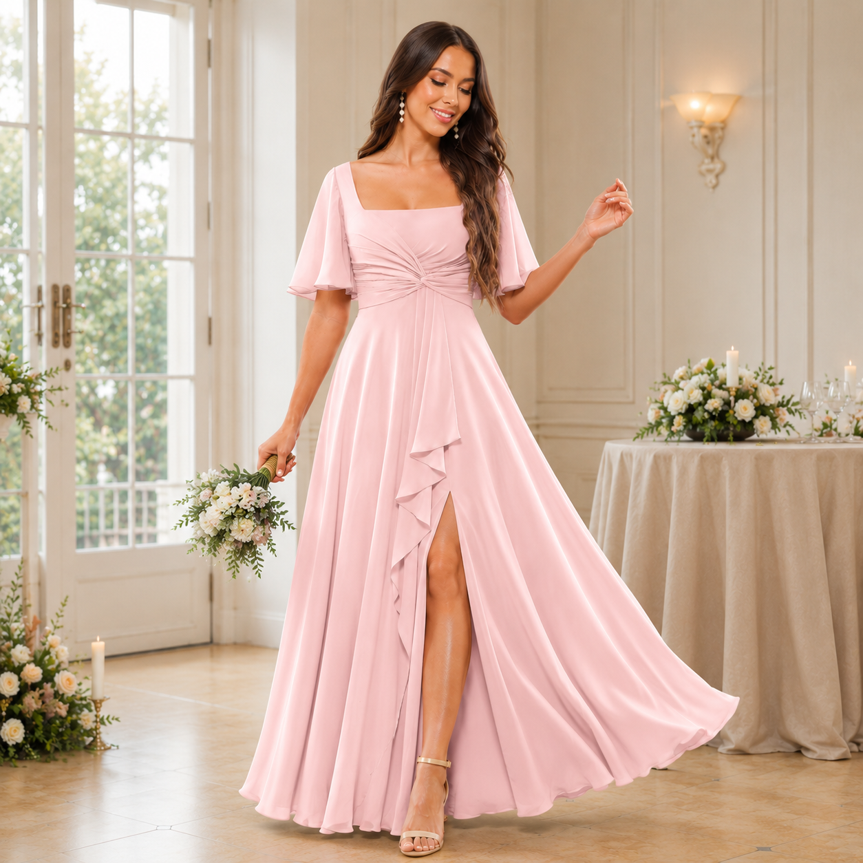 BUCHUCA Celeste Grace Chiffon Gown