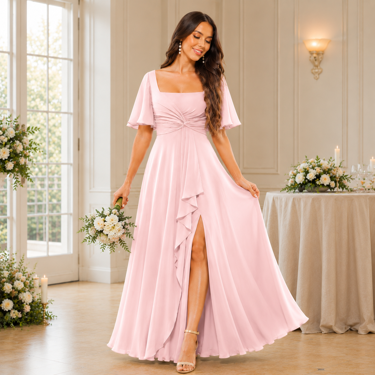 BUCHUCA Celeste Grace Chiffon Gown