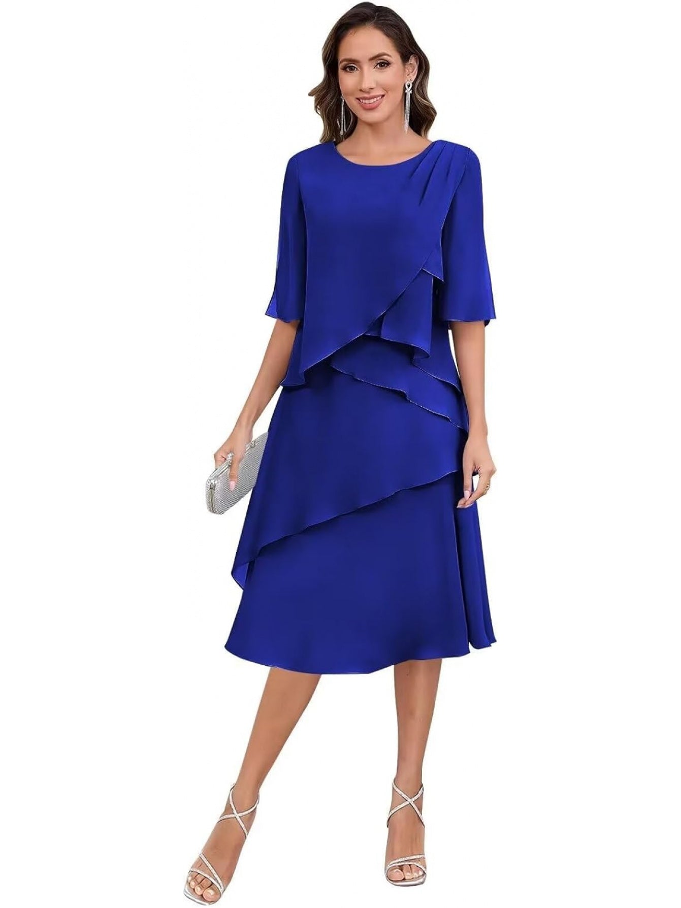 BUCHUCA Victoria Chiffon Tea-Length Dress