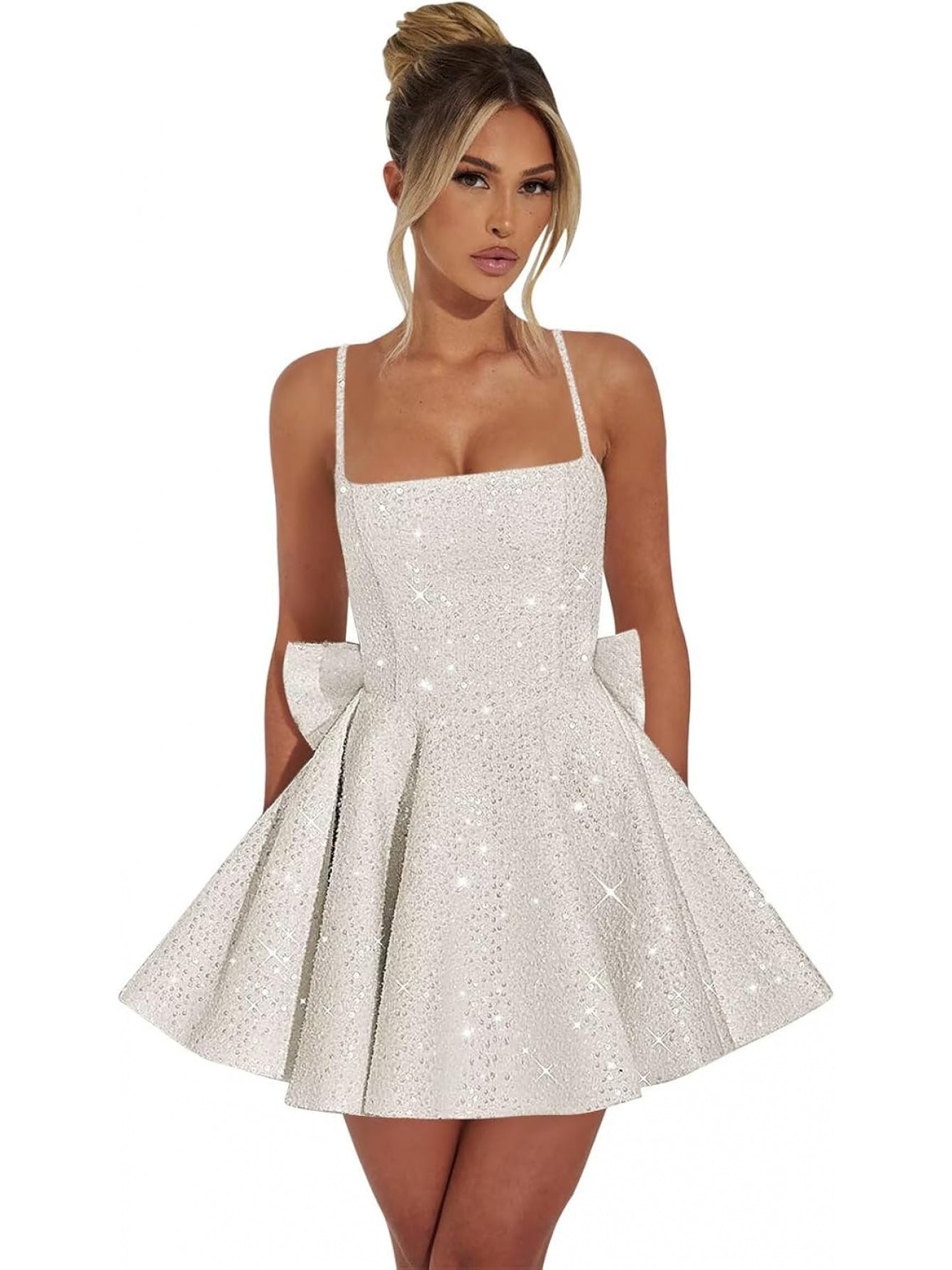 BUCHUCA Stella Sequin Bow Mini Dress