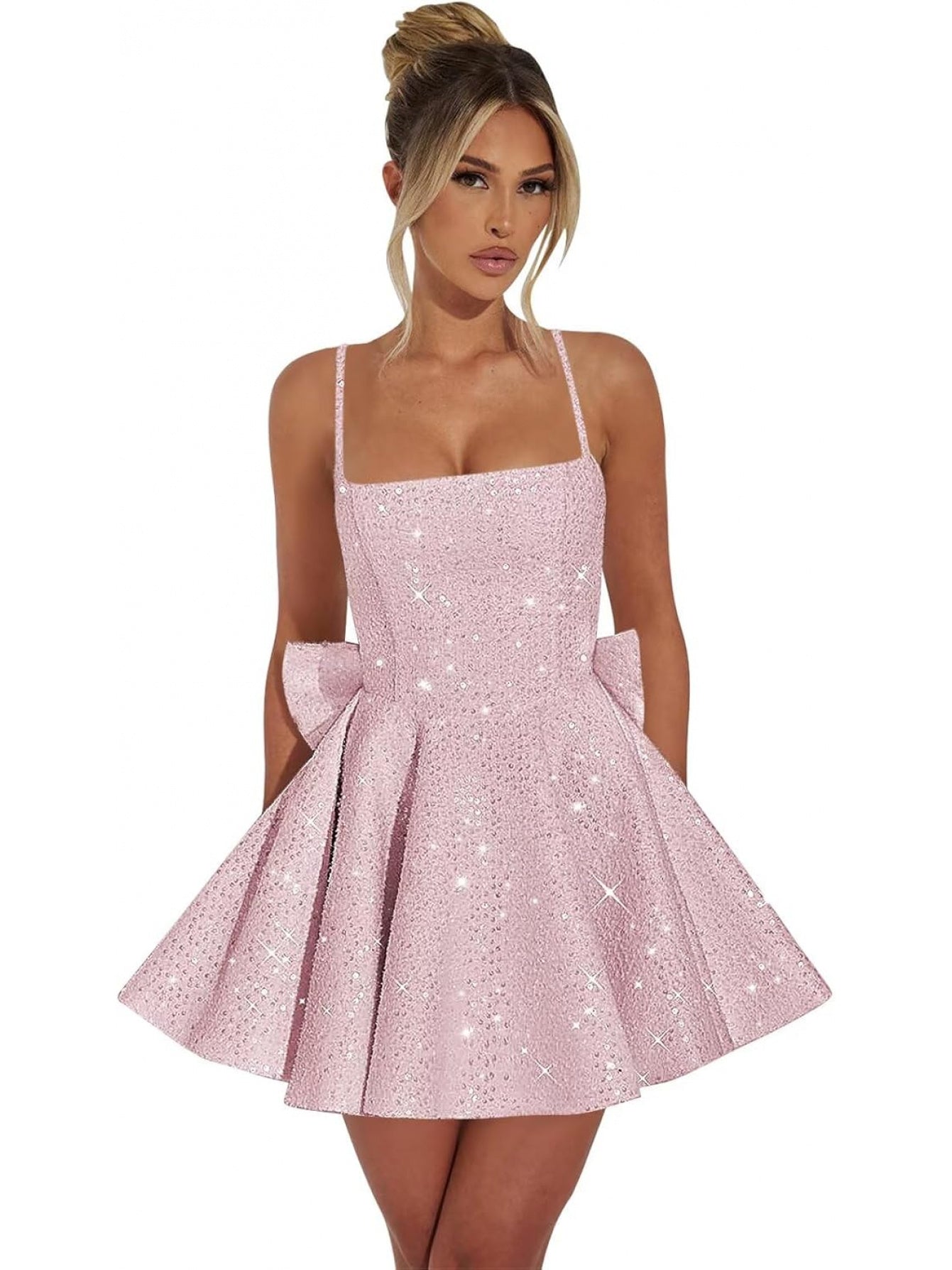 BUCHUCA Stella Sequin Bow Mini Dress