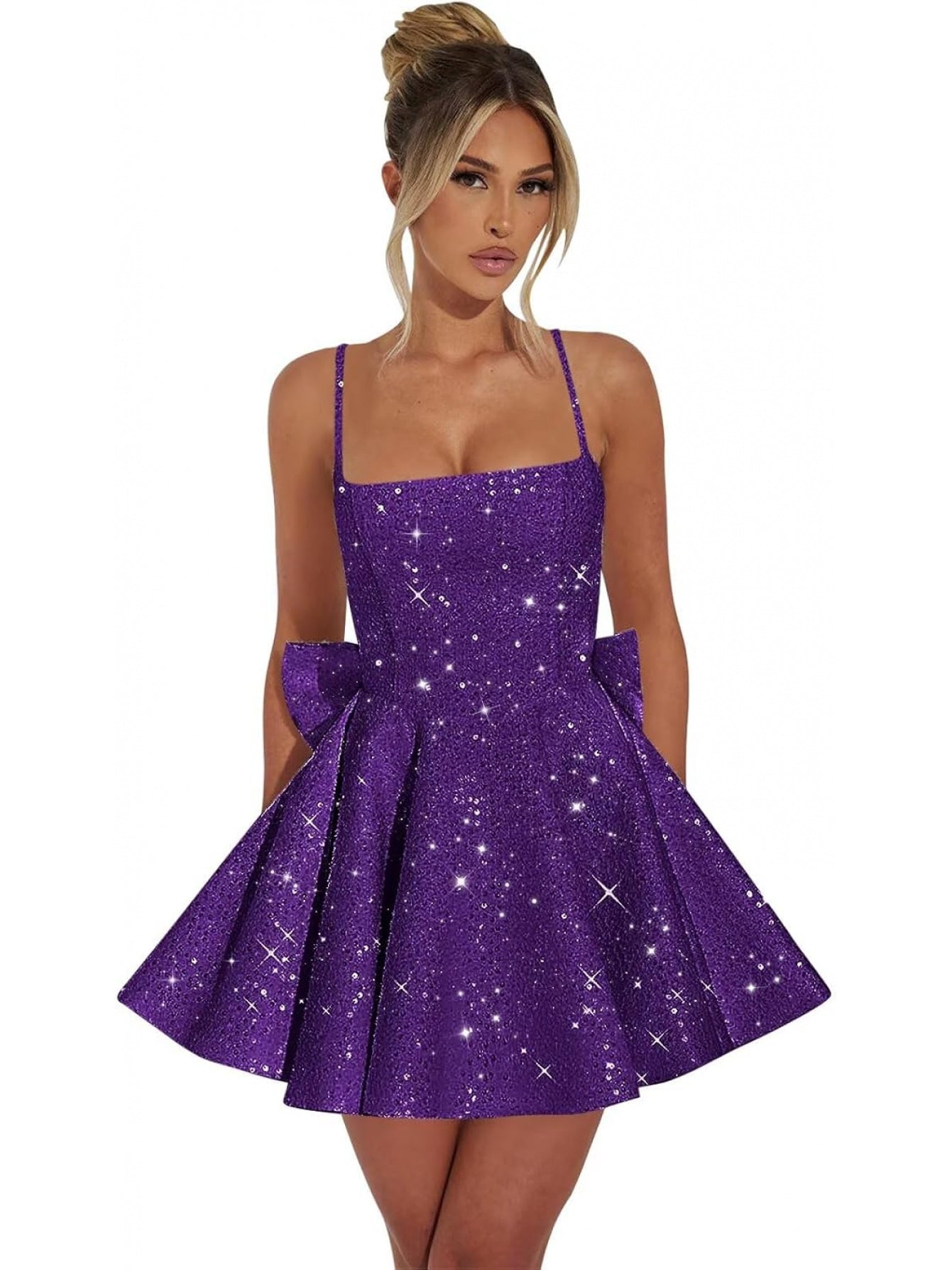 BUCHUCA Stella Sequin Bow Mini Dress