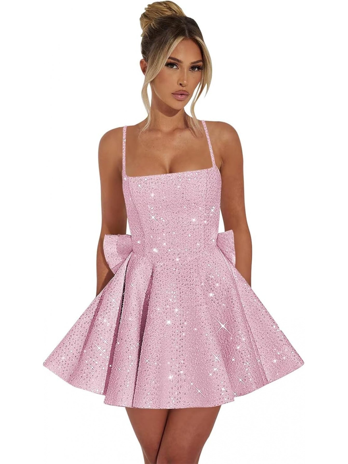 BUCHUCA Stella Sequin Bow Mini Dress